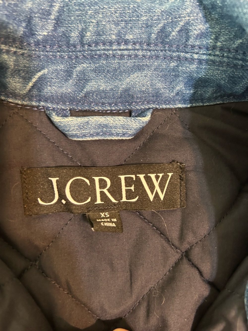 J. Crew Dark Blue Cropped Denim Jacket with Gold Buttons - Picture 9 of 14